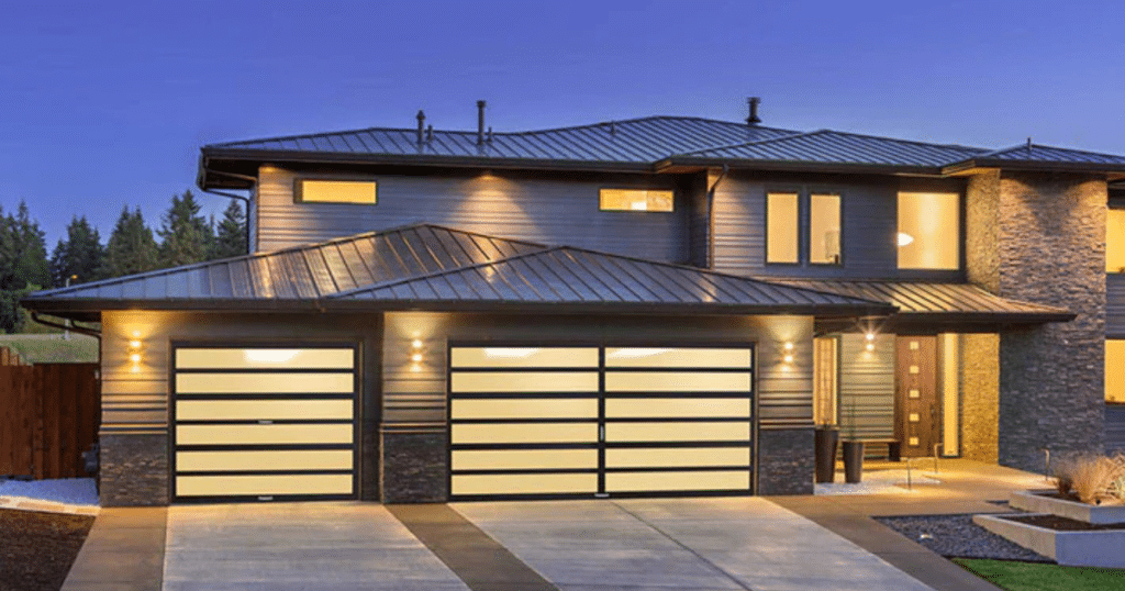 a house with a garage