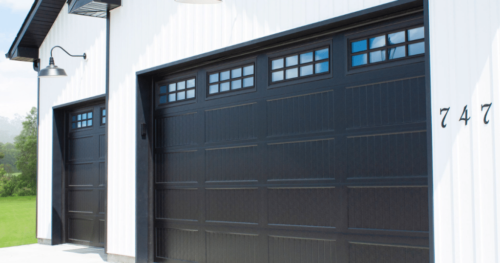 long panel garage doors with windows