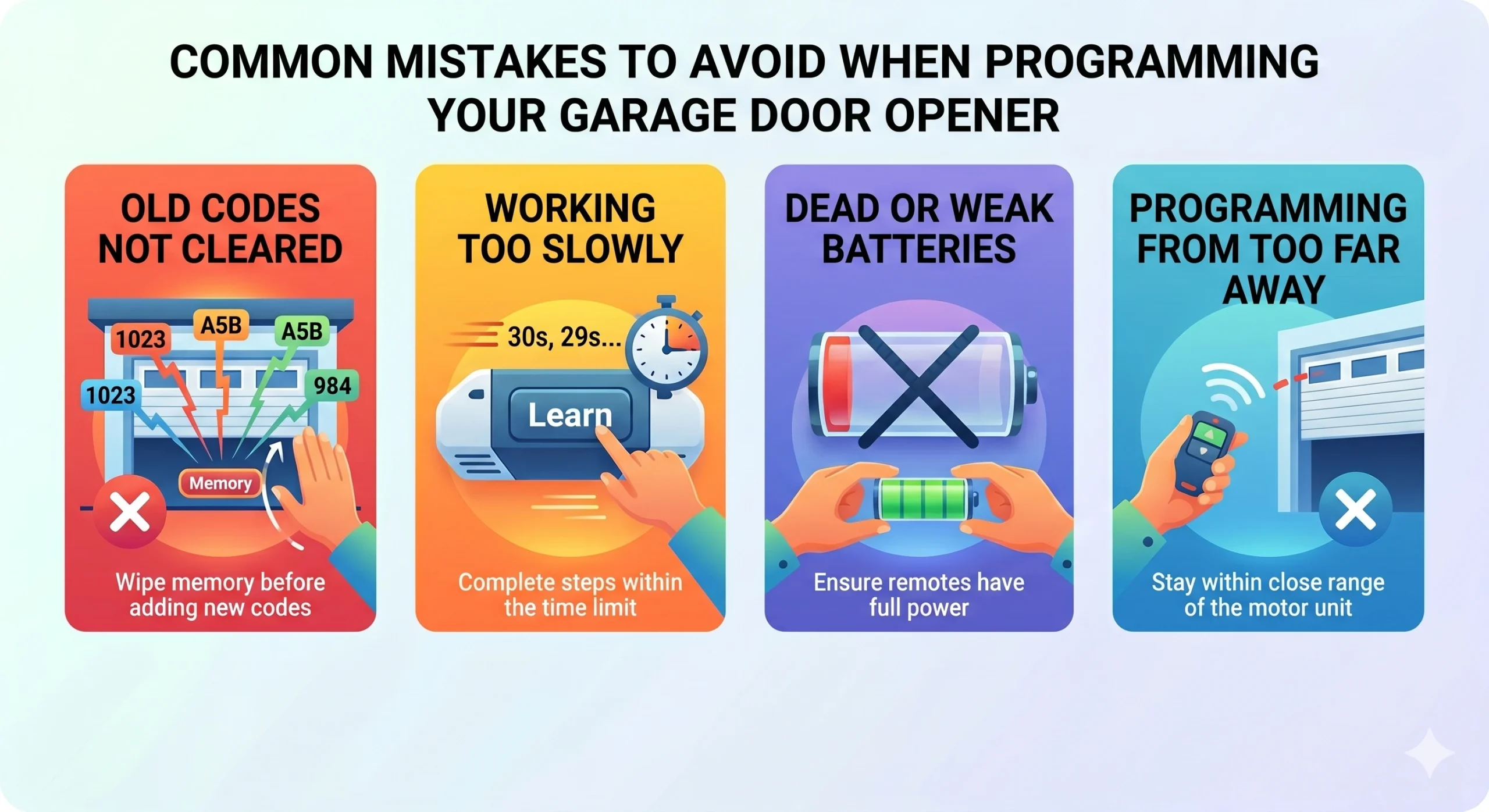Common Mistakes to Avoid When Programming a Garage Door Opener