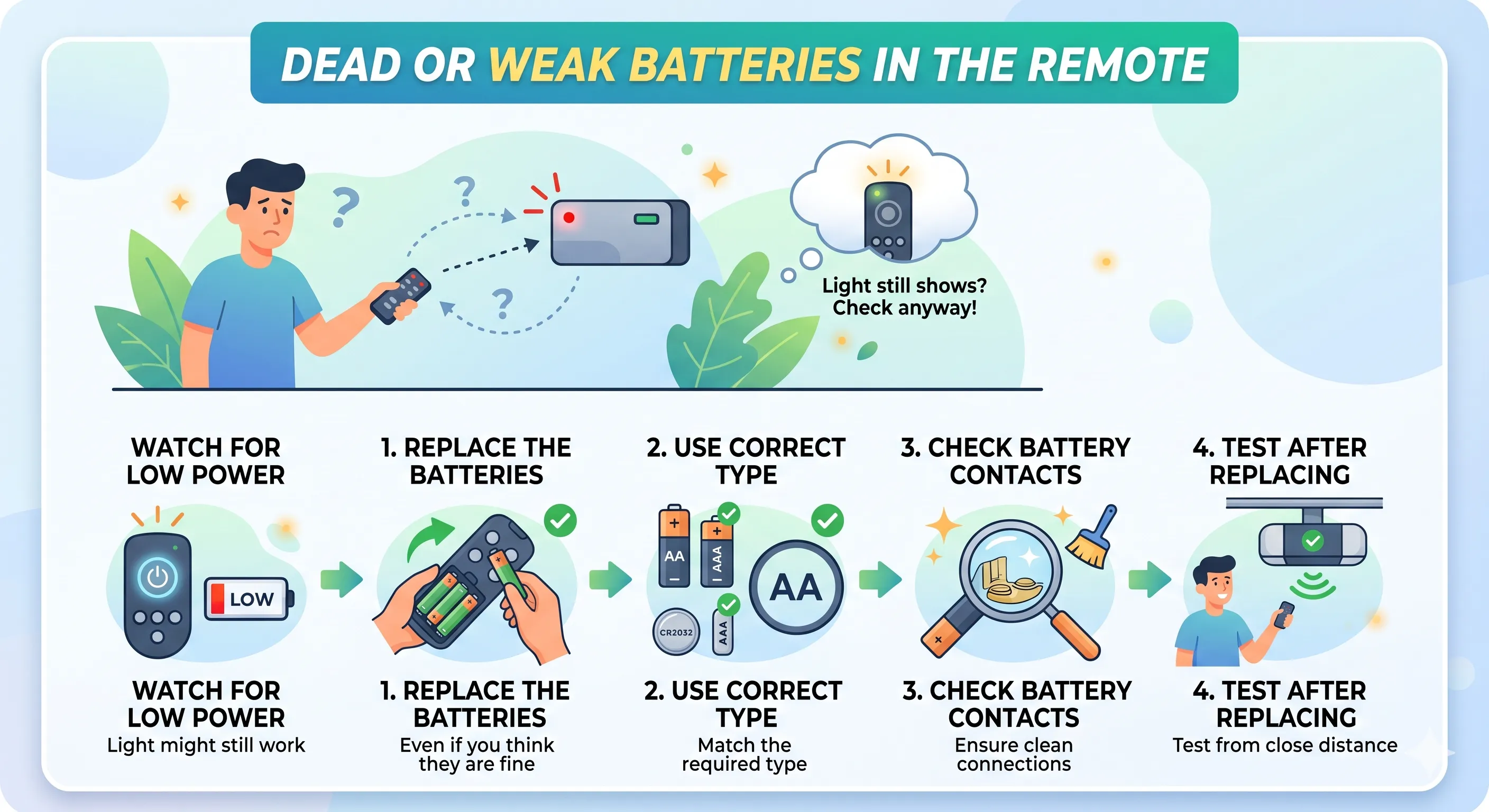 Dead or Weak Batteries in the Remote