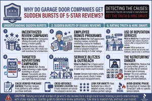 Why Do Garage Door Companies Get Sudden Bursts of 5-Star Reviews?
